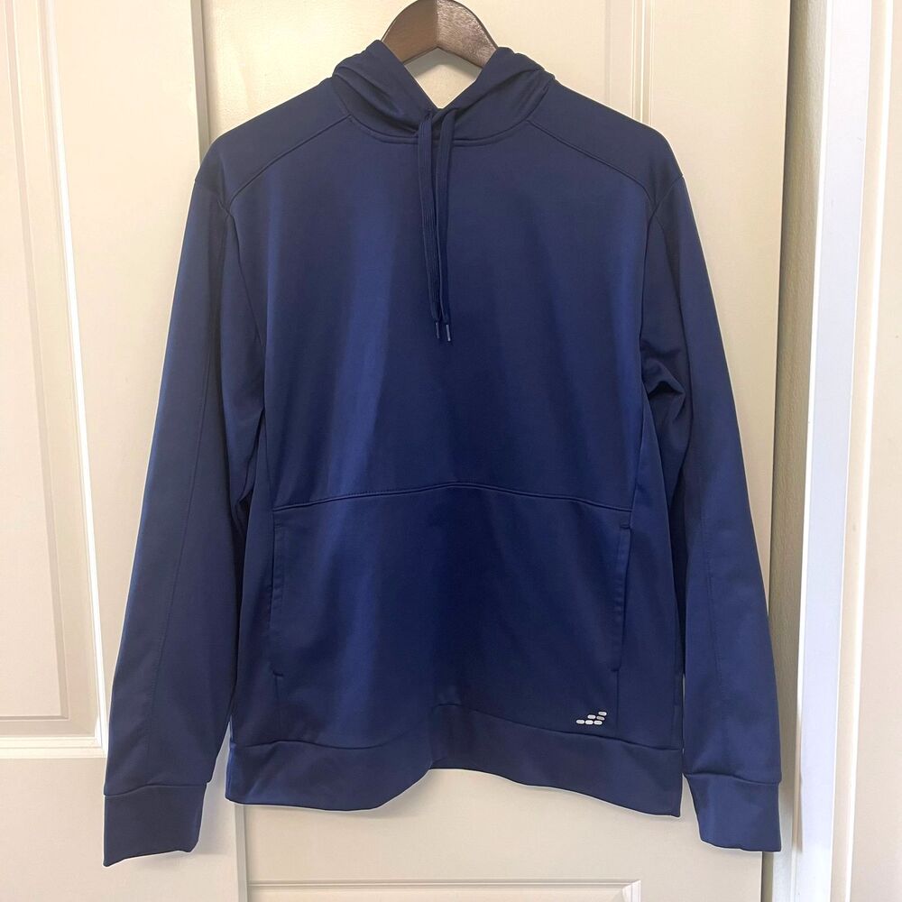 BCG Men's Performance Sweater Pullover Blue Jacket Fleece Hoodie Size M - Picture 2 of 8